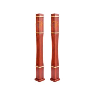 trụ góc cầu thang vân gỗ